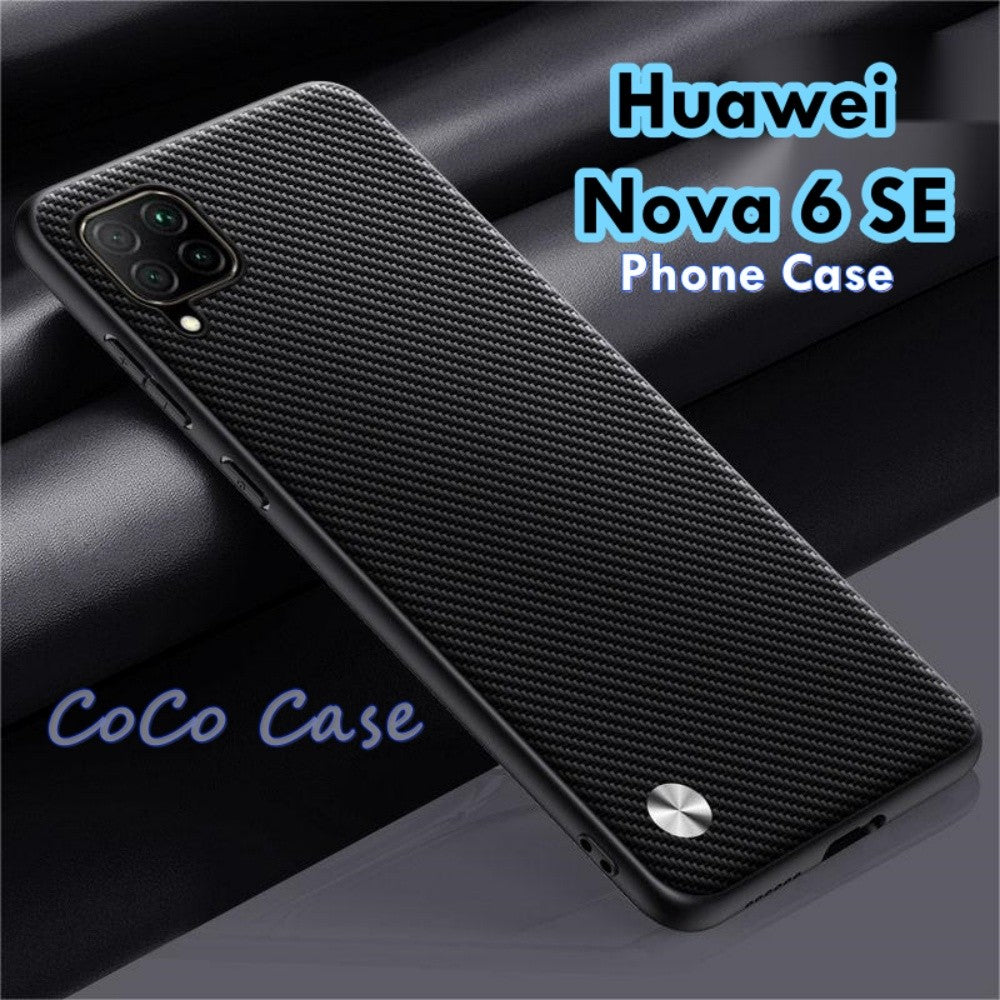 For Huawei Nova 6 SE Cover Silicone Professional Full Case Classic Simple Solid Color Phone Case Cover sweatproof