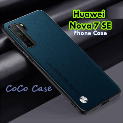 For Huawei Nova 7 SE Cover Silicone Professional Full Case Classic Simple Solid Color Phone Case Cover sweatproof
