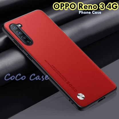 For OPPO Reno 3 4G Cover Silicone Professional Full Case Classic Simple Solid Color Phone Case Cover sweatproof