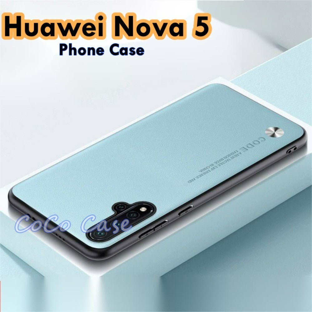 For Huawei Nova 5 Cover Silicone Professional Full Case Classic Simple Solid Color Phone Case Cover sweatproof
