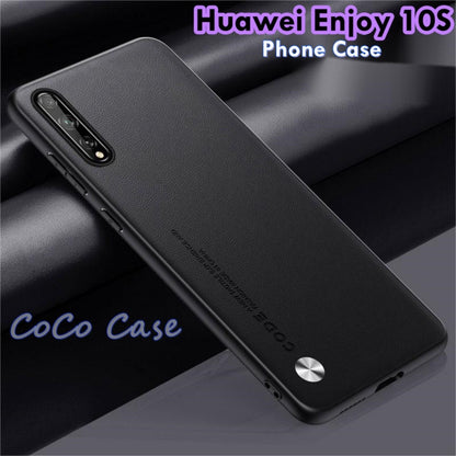 For Huawei Enjoy 10S Cover Silicone Professional Full Case Classic Simple Solid Color Phone Case Cover sweatproof
