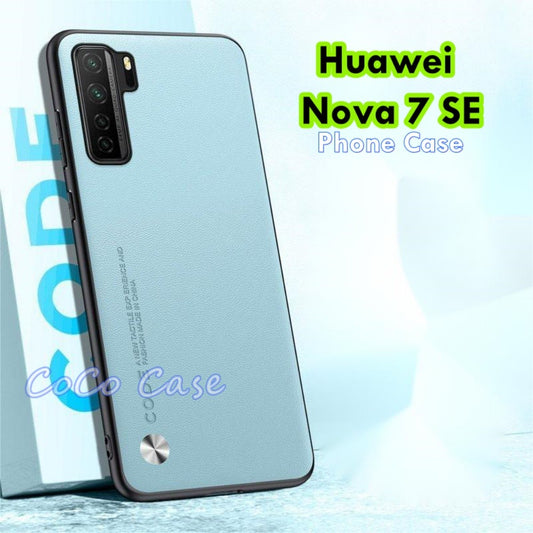 For Huawei Nova 7 SE Cover Silicone Professional Full Case Classic Simple Solid Color Phone Case Cover sweatproof