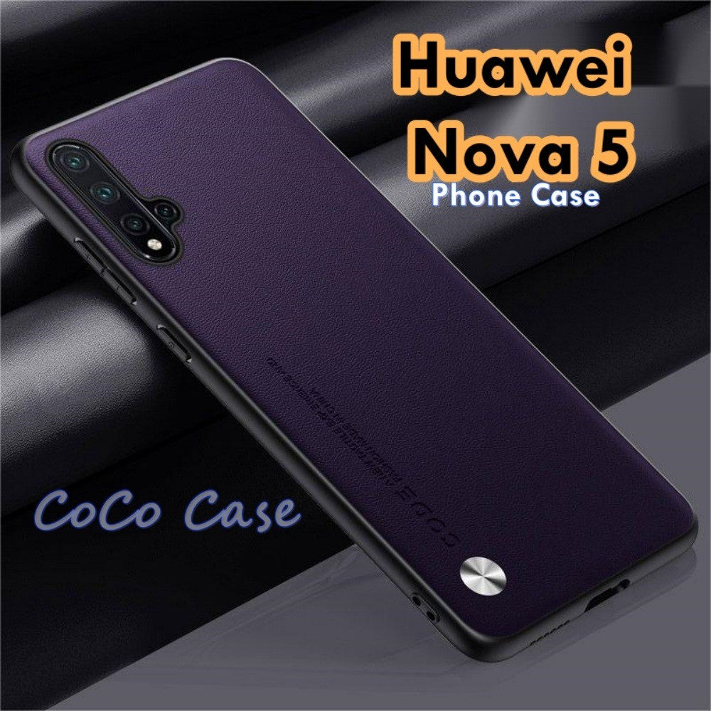 For Huawei Nova 5 Cover Silicone Professional Full Case Classic Simple Solid Color Phone Case Cover sweatproof