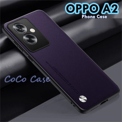 For OPPO A2 Cover Silicone Professional Full Case Classic Simple Solid Color Phone Case Cover sweatproof