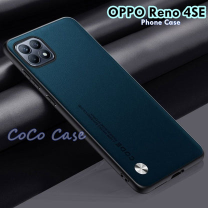 For OPPO Reno 4SE Cover Silicone Professional Full Case Classic Simple Solid Color Phone Case Cover sweatproof