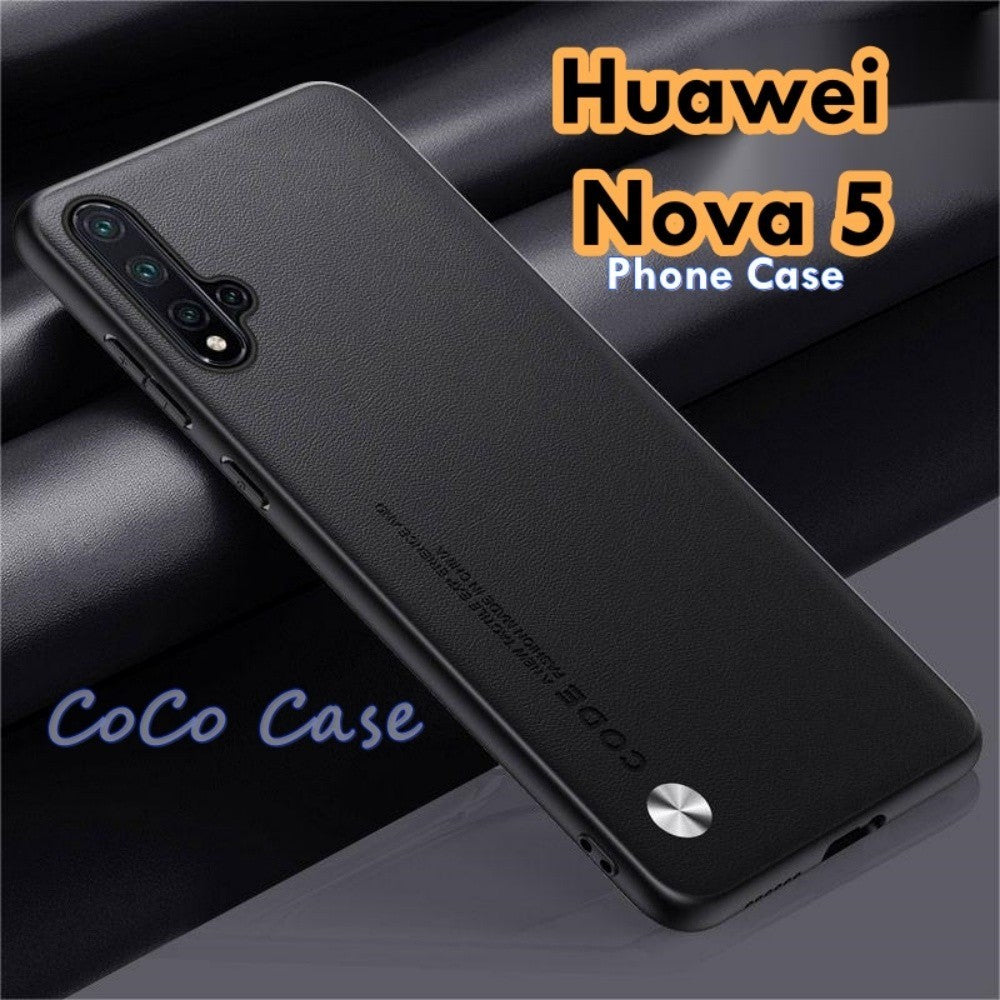 For Huawei Nova 5 Cover Silicone Professional Full Case Classic Simple Solid Color Phone Case Cover sweatproof