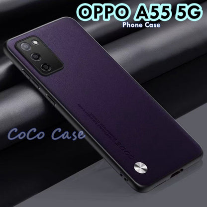 For OPPO A55 5G Cover Silicone Professional Full Case Classic Simple Solid Color Phone Case Cover sweatproof