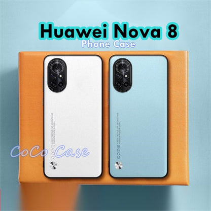 For Huawei Nova 8 Cover Silicone Professional Full Case Classic Simple Solid Color Phone Case Cover sweatproof