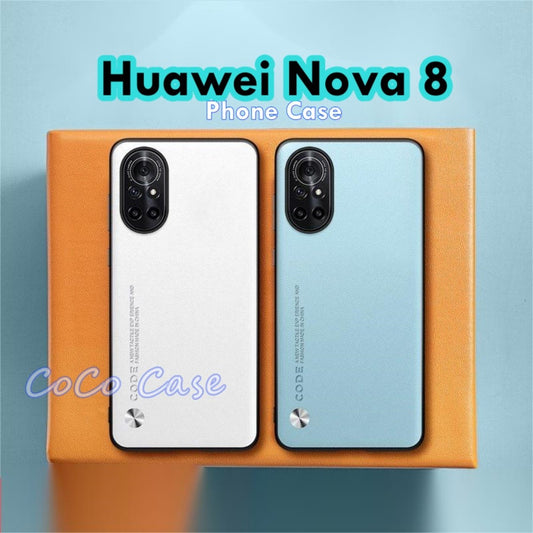 For Huawei Nova 8 Cover Silicone Professional Full Case Classic Simple Solid Color Phone Case Cover sweatproof