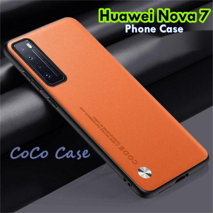 For Huawei Nova 7 Cover Silicone Professional Full Case Classic Simple Solid Color Phone Case Cover sweatproof