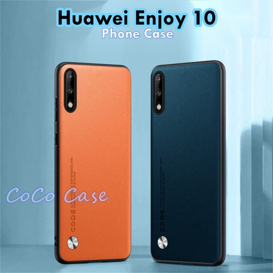 For Huawei Enjoy 10 Cover Silicone Professional Full Case Classic Simple Solid Color Phone Case Cover sweatproof
