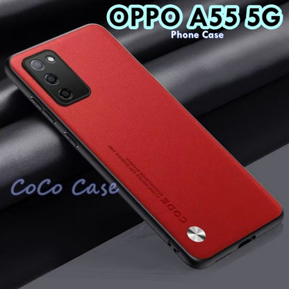 For OPPO A55 5G Cover Silicone Professional Full Case Classic Simple Solid Color Phone Case Cover sweatproof