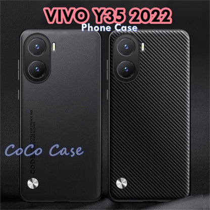 For VIVO Y35 2022 Cover Silicone Professional Full Case Classic Simple Solid Color Phone Case Cover sweatproof