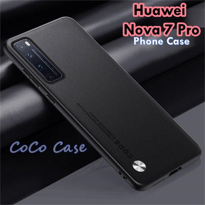 For Huawei Nova 7 Pro Cover Silicone Professional Full Case Classic Simple Solid Color Phone Case Cover sweatproof