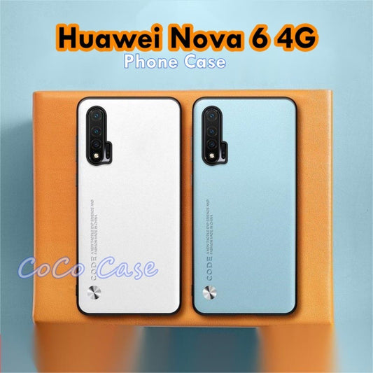 For Huawei Nova 6 4G Cover Silicone Professional Full Case Classic Simple Solid Color Phone Case Cover sweatproof