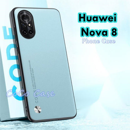 For Huawei Nova 8 Cover Silicone Professional Full Case Classic Simple Solid Color Phone Case Cover sweatproof
