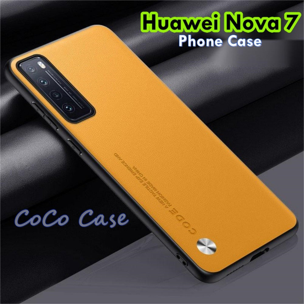 For Huawei Nova 7 Cover Silicone Professional Full Case Classic Simple Solid Color Phone Case Cover sweatproof