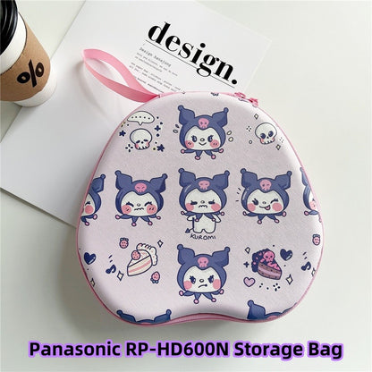 For Panasonic RP-HD600N Headphone Case Cartoon Creative Patterns Headset Earpads Storage Bag Casing Box