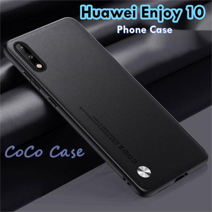For Huawei Enjoy 10 Cover Silicone Professional Full Case Classic Simple Solid Color Phone Case Cover sweatproof