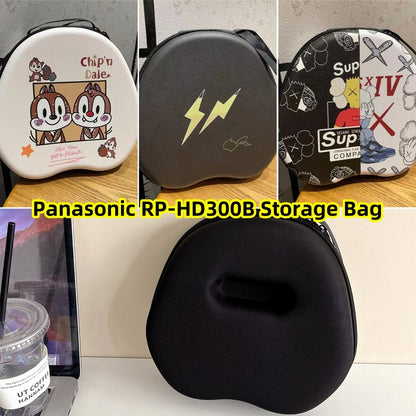 For Panasonic RP-HD300B Headphone Case Cartoon Creative Patterns Headset Earpads Storage Bag Casing Box