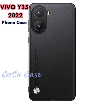 For VIVO Y35 2022 Cover Silicone Professional Full Case Classic Simple Solid Color Phone Case Cover sweatproof