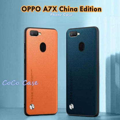 For OPPO A7X China Edition Cover Silicone Professional Full Case Classic Simple Solid Color Phone Case Cover sweatproof
