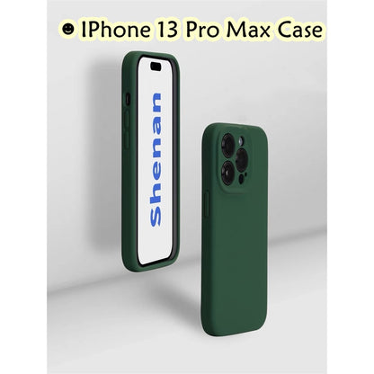 For IPhone 13 Pro Max Cover Drop and wear resistant Silicone Full Case Classic Simple Solid Color Phone Case Cover