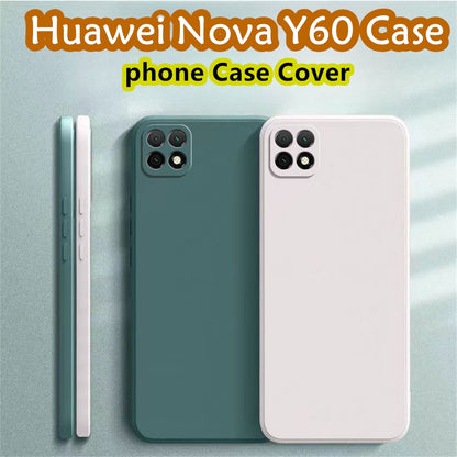 For Huawei Nova Y60 Cover Drop and wear resistant Silicone Full Case Classic Simple Solid Color Phone Case Cover