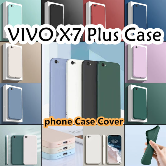 For VIVO X7 Plus Cover Drop and wear resistant Silicone Full Case Classic Simple Solid Color Phone Case Cover