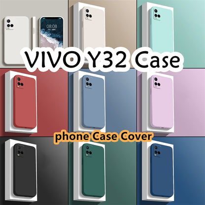 For VIVO Y32 Cover Drop and wear resistant Silicone Full Case Classic Simple Solid Color Phone Case Cover