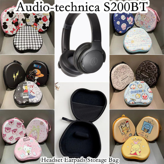 For Audio-technica S200BT Headphone Case Cartoon Creative Patterns Headset Earpads Storage Bag Casing Box