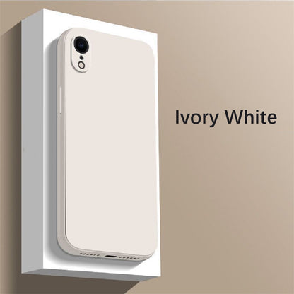 For IPhone XR Cover Drop and wear resistant Silicone Full Case Classic Simple Solid Color Phone Case Cover