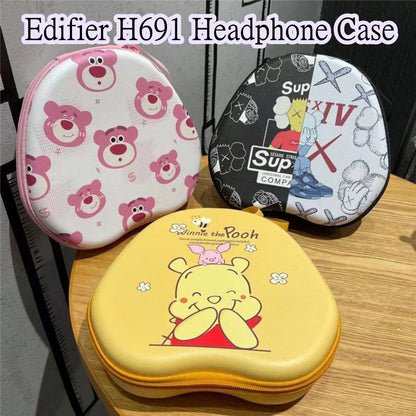For Edifier H691 Headphone Case Cartoon Creative Patterns Headset Earpads Storage Bag Casing Box