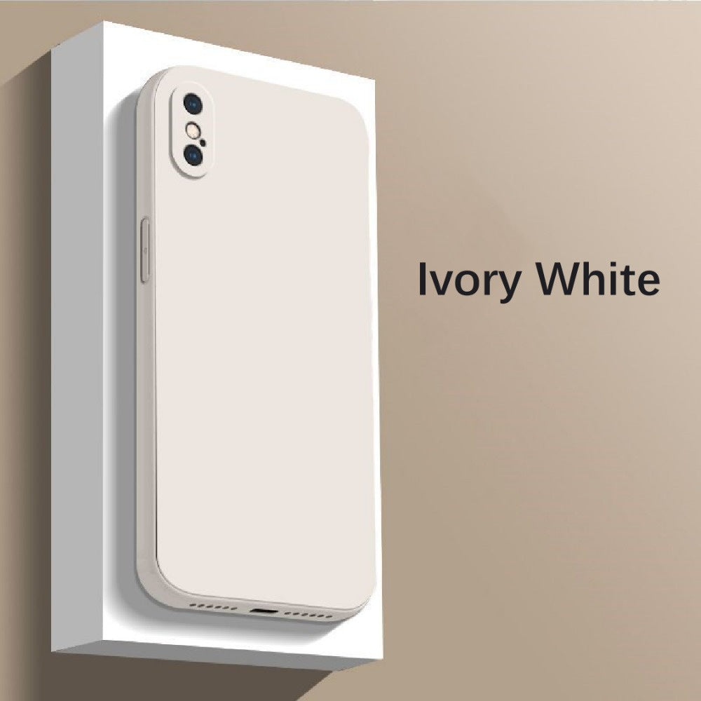 For IPhone X Cover Drop and wear resistant Silicone Full Case Classic Simple Solid Color Phone Case Cover