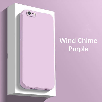 For IPhone SE Cover Drop and wear resistant Silicone Full Case Classic Simple Solid Color Phone Case Cover