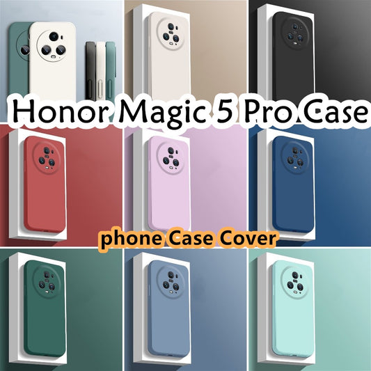 For Honor Magic 5 Pro Cover Drop and wear resistant Silicone Full Case Classic Simple Solid Color Phone Case Cover