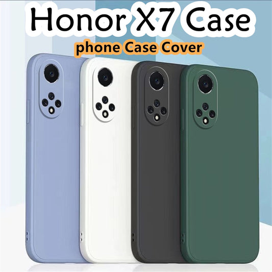 For Honor X7 Cover Drop and wear resistant Silicone Full Case Classic Simple Solid Color Phone Case Cover