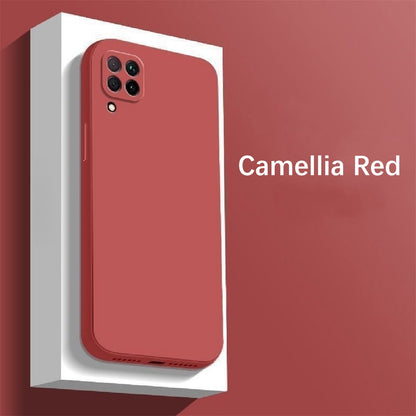 For Huawei P40 Lite 4G Cover Drop and wear resistant Silicone Full Case Classic Simple Solid Color Phone Case Cover