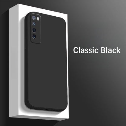 For Huawei Nova 7 Cover Drop and wear resistant Silicone Full Case Classic Simple Solid Color Phone Case Cover