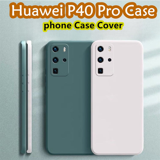 For Huawei P40 Pro Cover Drop and wear resistant Silicone Full Case Classic Simple Solid Color Phone Case Cover