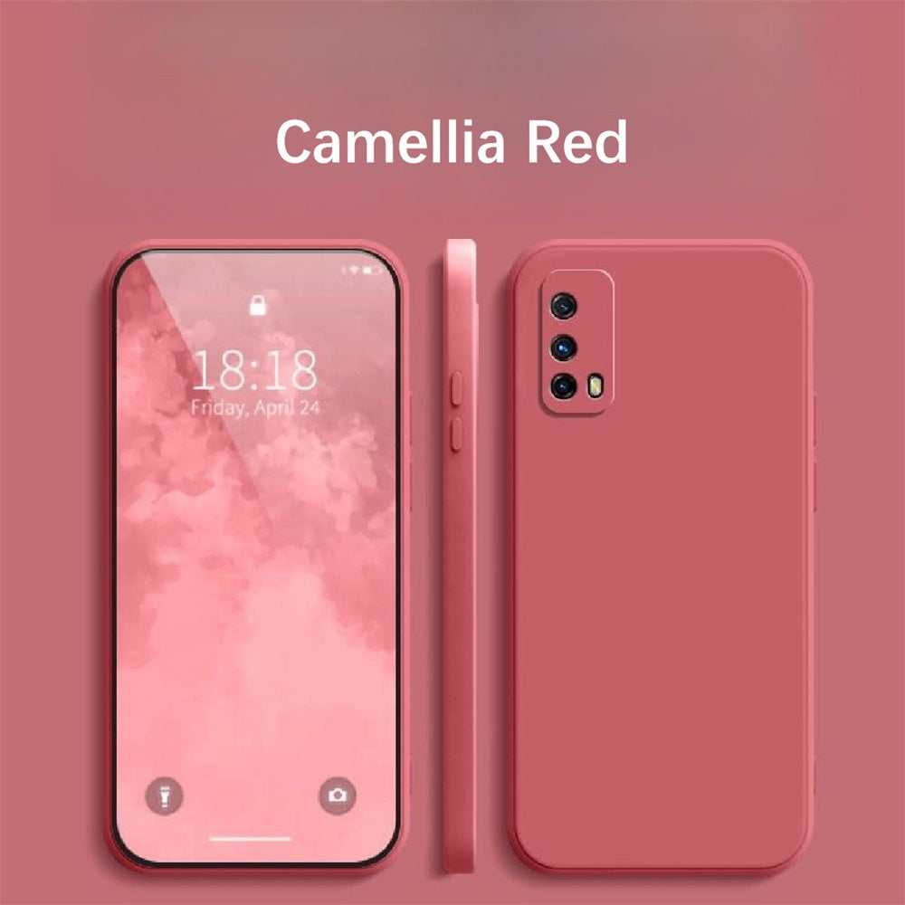 For IQOO Z1X Cover Drop and wear resistant Silicone Full Case Classic Simple Solid Color Phone Case Cover