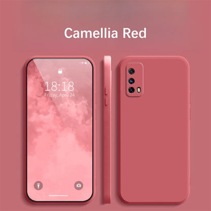 For IQOO Z1X Cover Drop and wear resistant Silicone Full Case Classic Simple Solid Color Phone Case Cover