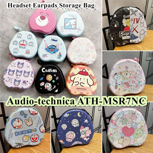 For Audio-technica ATH-MSR7NC Headphone Case Cartoon Creative Patterns Headset Earpads Storage Bag Casing Box
