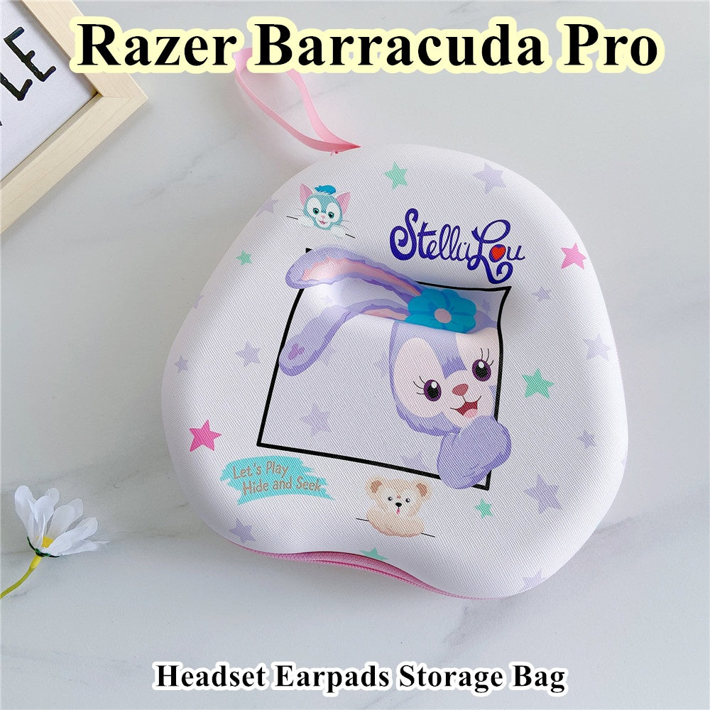 For Razer Barracuda Pro Headphone Case Cartoon Creative Patterns Headset Earpads Storage Bag Casing Box