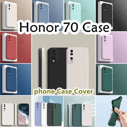 For Honor 70 Cover Drop and wear resistant Silicone Full Case Classic Simple Solid Color Phone Case Cover