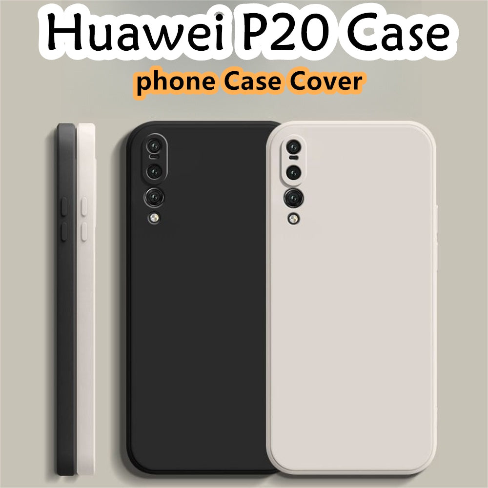 For Huawei P20 Cover Drop and wear resistant Silicone Full Case Classic Simple Solid Color Phone Case Cover