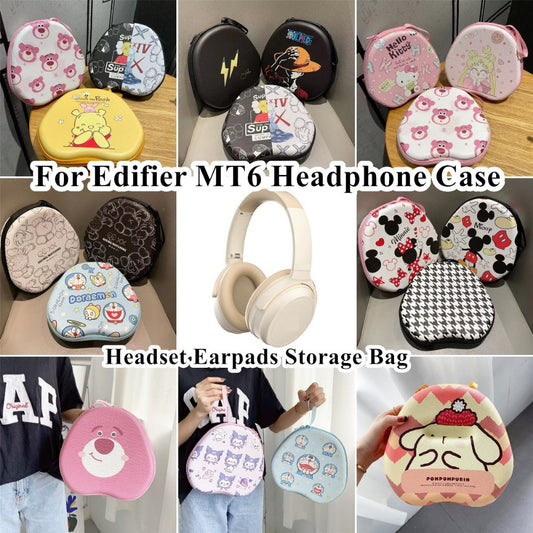 For Edifier MT6 Headphone Case Cartoon Creative Patterns Headset Earpads Storage Bag Casing Box