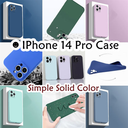 For IPhone 14 Pro Cover Drop and wear resistant Silicone Full Case Classic Simple Solid Color Phone Case Cover