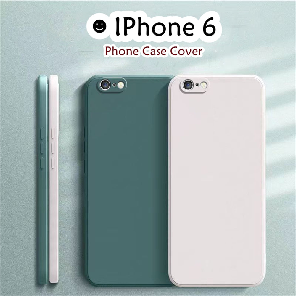 For IPhone 6 Cover Drop and wear resistant Silicone Full Case Classic Simple Solid Color Phone Case Cover
