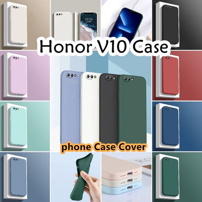 For Honor V10 Cover Drop and wear resistant Silicone Full Case Classic Simple Solid Color Phone Case Cover